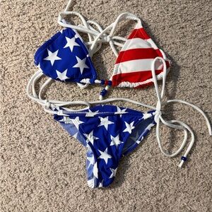 VENUS Blue and Red Star Bikini